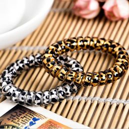 Leopard Rubber Hair Rope Telephone Wire Hair Ties Elastic Rubber Bands Spiral Ponytail Holder Hair Accessories 2 Colours DW6450