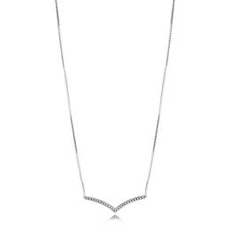NEW 2021100% 925 Sterling Silver 397802CZ Necklace Fashion luxury And Charming Fit DIY Women Original Jewellery Gift