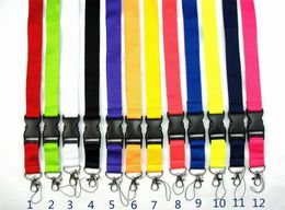 Lanyards Clothes CellPhone Lanyards Key Chain Necklace Work ID card Neck Fashion Strap Custom Logo Black For Phone 12 Colors 2024