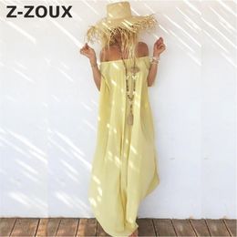 Women Dress Slash Neck Off Shoulder Bohemia es Sexy Long Print Floral Maxi Chiffon Split Beach es 210513