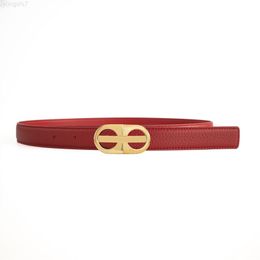 Women's high quality Accessories leisure fashion flat buckle belt 12 options width 2.4cm optional gift box