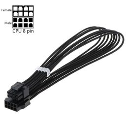 pc to cpu cable UK - 30CM 40CM Motherboard ATX CPU 8 Pin Male To Female Nylon Sleeved Power Supply Extension Cable Wire For PC Computer Accessories Cables & Conn