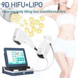 Portable 9D Hifu Liposonix Slimming Machine High Intensity Focused Ultrasound Fat Reduction Anti Cellulite Equipment Lipo Face Lift
