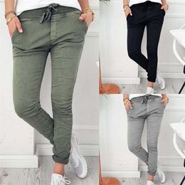 Women's Pants Trousers Sale European And American Ladies Fashion Casual Slim Tight Stretch Sweatpants Women 211215