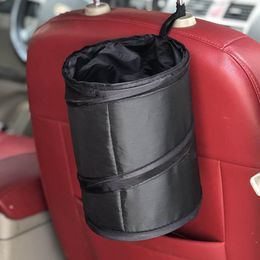 Other Interior Accessories Portable Car Trash Can Foldable Waterproof Leak Proof Garbage Bag Seat Back Container Auto