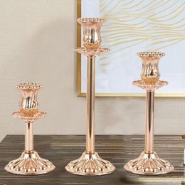 Candle Holders European Style Silver Candlestick For Taper Candles Retro Holder Fits 3/4 Inch Thick E9m2