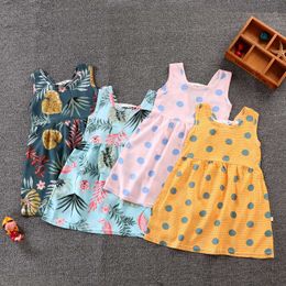 Girls' dresses 2020 summer new sleeveless cotton children's princess dress baby beach dress WT110 Q0716