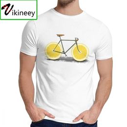 Men's O-neck Bicycle Lemon Tee Shirt Arrival For Men 100% Premium Cotton Hallowmas T-Shirt Gift 210714