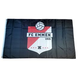 Flag of Netherlands Football Club FC Emmen Black 3*5ft (90cm*150cm) Polyester flags Banner decoration flying home & garden Festive gifts