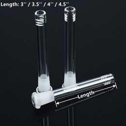 DHL Glass DownStem 4 Sizes 14mm Female to 18mm Male Hookah Stem Drop Down Adapter For Water Bong Dab Rigs