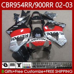 Bodywork Kit For HONDA CBR900 CBR954 RR CBR 954 900 RR CC 2002 2003 Bodys 61No.69 CBR 900RR 954RR 900CC 02-03 Repsol hot CBR954-RR CBR900RR CBR954RR 02 03 OEM Fairing