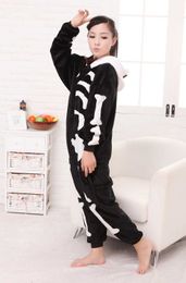 Nightmare Before Christmas Unisex Adult Anime Cosplay Costume Onesie skeleton Skull Halloween pajamas Homewear Y0913