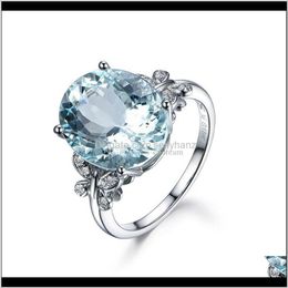 Cluster Blue Diamond Topaz Crystal Butterfly Brida Wedding Ring Fashion Jewelry Women Rings Gift Will And Sandy Qqioy 0Tbac
