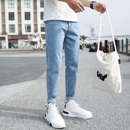 Men's Jeans Pants 9-point Summer Loose Small Feet Thin Korean Fashion Boys Ins9 Points Versatile