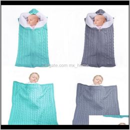 Bags Nursery Bedding Baby Maternity Drop Delivery 2021 Baby Sleeping Bag Knit Slaapzak Envelope Winter Thicken Kids Sleepsack Footmuff For St