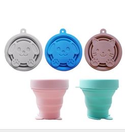 5 Colors telescopic cup portable silicone folding cup 170ml outdoor camping travel collapsible retractable cups