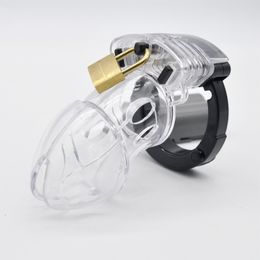 Massage Chastity Cage Male Sex Toys Man Chastity Device Cock Cage with Adjustable Size Rings Brass Lock Locking Erotic Urethral Products