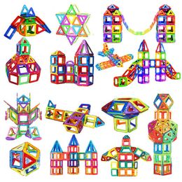 Magnetism Big Size Magnetic Blocks Designer Construction Set Model & Building Toy Plastic Magnetic Blocks Educational Toys For Kids Gift Q0723