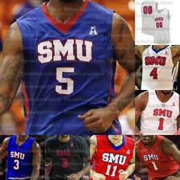 Custom SMU Mustangs Basketball jerseys Tyson Jolly Isiaha Mike Feron Hunt Ethan Chargois Emmanuel Bandoumel