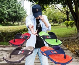 The trend of summer flip flops beach slippers street hipsters must have a comfortable and upper soft cushioning black blue green brown