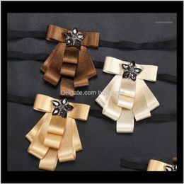 Neck Ties Fashion Aessories Drop Delivery 2021 Liiway Women Bow For Mens Tuxedo Bowtie Cravat Business Wedding Detachable Collar Tie Shirt Ae