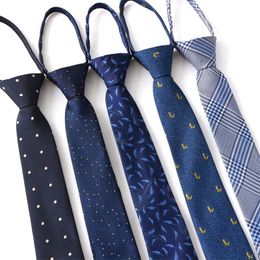 Bow Ties Tie For Men Classic Business Zipper Lazy Dot 6.5cm Jacquard Necktie Accessories Daily Wear Cravat Wedding Dress