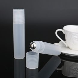 5ml Empty Refillable plastic Roll On Bottles with Stainless Steel Roller Perfect for Aromatherapy Perfumes Essential Oils Lip Gloss