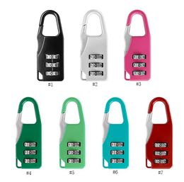 Travel Luggage Lock 3 Digit Combination Padlock Zinc Alloy Number Locks Code For Zipper Bag Backpack Handbag Suitcase Drawer SN2655