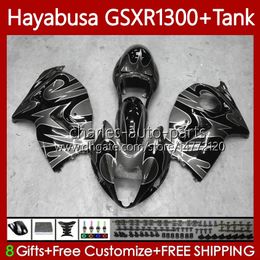 Bodywork For SUZUKI Hayabusa GSXR-1300 GSXR 1300 Grey flames CC GSX-R1300 1996 2007 Bodys 74No.294 GSXR1300 1300CC 96 97 98 99 00 01 GSX R1300 02 03 04 05 06 07 Fairing