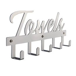 Hooks & Rails Aesthetic Bathroom Towel Rack For Wall Mount - Space Saving And Easy To Install Holder