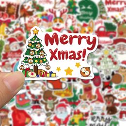 50 PCS Mixed skateboard Stickers Christmas Vibes Gift Guide For Children Car Laptop Fridge Helmet Pad Bicycle Bike Motorcycle PS4 book Guitar Pvc Decal