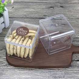 Transparent Clear Plastic Cookie Packing Boxes Candy Snack Gift Box Nuts Storage Case