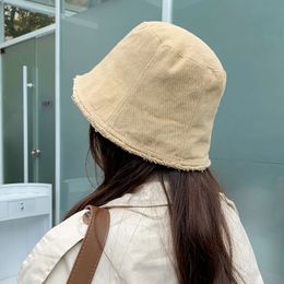 fashion Bucket Hat Women Panama Winter Autumn Warm Solid Streetwear Folding Travel Sun Cap Big Wide Flat Hats