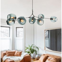 Nordic Loft Garllery Glass Pendant Light Art Molecular Tree Design Restaurant Bedroom E27 Suspension Hanging Light Fixtures