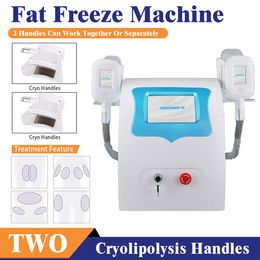 Waist & Tummy Shaper 2 Handles Cryotherapy Apparatus Weight Reduce Cryolipolysis Fat Freezing Slimming Machine Cellulite Skin Cryotherapy Device