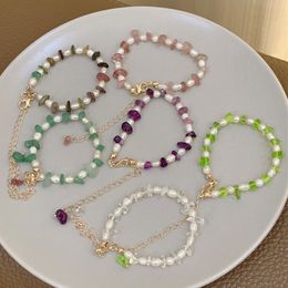 Natural Stone Pearl Handmade Beaded Charm Bracelets For Women Girl Party Club Birthday Wedding Fashion Decor Jewellery