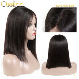 2021Ossilee Bob Lace Front Wigs Human Hair Bob Wig Short Brazilian Remy Hair 180% Density 8-14 Inch 13x4 Lace Bob Wigs Low Ratiofactory