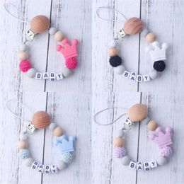 DIY Silicone Personalised Name Baby Pacifier Clips, Funny Pacifier Chain with Mouse Holder for Baby, Baby Shower Gift BPA Free 106 B3