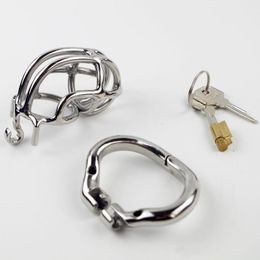 New Release 55mm length Stainless Steel Super Small Male Chastity Device 2.1" Short Curve Cock Cage For BDSM