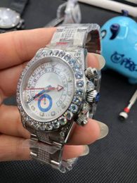 Designer fully automatic mechanical men's watch 42mm luxury fashion handmade diamond dial sports waterproof folding buckle253e