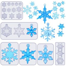 Baking & Pastry Tools 6 Pieces Snowflake Resin Molds DIY Silicone Casting Soap Mold Epoxy Mould For Crafts Necklace Earrings