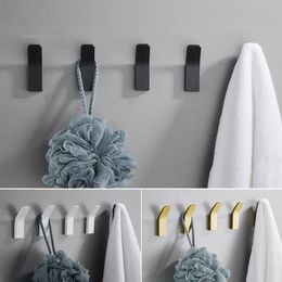 Hooks & Rails Self Adhesive Wall Clothes Bag Hanger Hook For Bathroom Coat Towel Stainless Keys Bath Accessories Kitchen Hardware