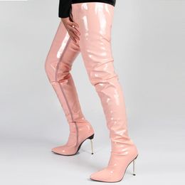 Boots Sexy Knee High Boot Female Fashion Women Thigh Pointed Toe Thin Heels Long Women's Over-the-knee