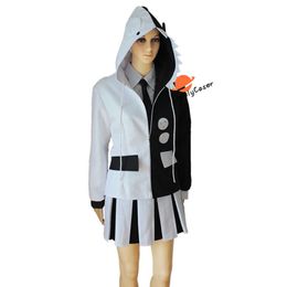 Anime Danganronpa V3 Monokuma Cosplay Costume Killing Harmony Coat+Shirt+Tie+Skirt(or pants)+Medals Halloween Christmas Uniform Y0913