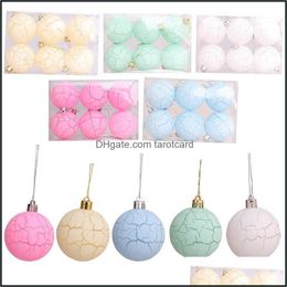 Christmas Decorations Festive & Party Supplies Home Garden 6Cm 8Cm Arone Balls Plastic Crackle Bb Ball Xmas Tree Props Hanging Pendant Furni