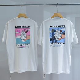 icecream shirts UK - LOCALE Men's T-Shirts KITH TREATS Tee T-shirt Men Women Vintage White icecream Tops harajuku mens t shirts 4HSU