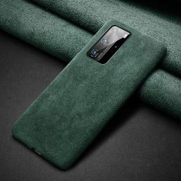 Cell Phone Cases for Huawei P40 Pro Plus + Fashion Luxury Artificial Leather Business Phone Cases for P40 Pro Cover