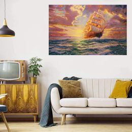 Courageous Voyage Huge Oil Painting On Canvas Home Decor Handcrafts /HD Print Wall Art Pictures Customization is acceptable 21062203