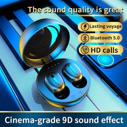 Wireless Headphones TWS True Bluetooth V5.0 Earphones In-Ear Earbuds Waterproof Mini Headsets HiFI Stereo Sports Eerbuds