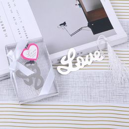 Love Bookmark with Tassel Wedding Party Favour Birthday Gifts Bridal Shower Event Keepsake Return Giveaways M DREAM B ZEG